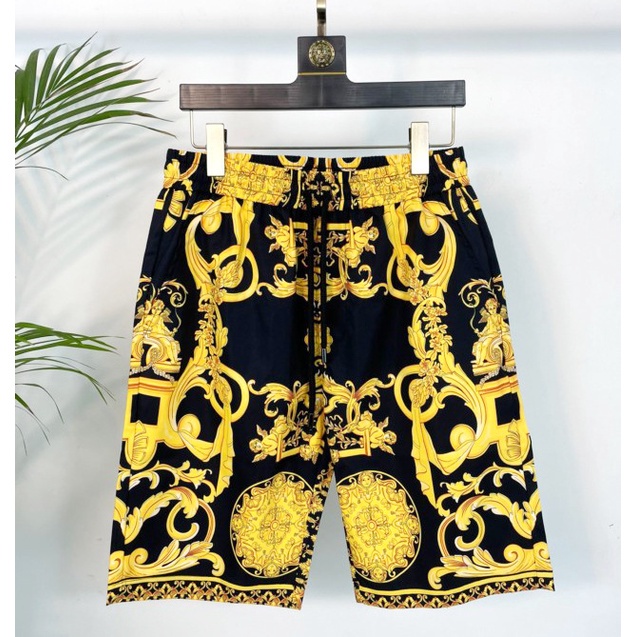 Iz27 VERSACE 2022 mùa hè mới và thời trang ngoại thương Giải trí ✷ ❈ quần short nam đi biển in kỹ thuật số quần short nam thời trang