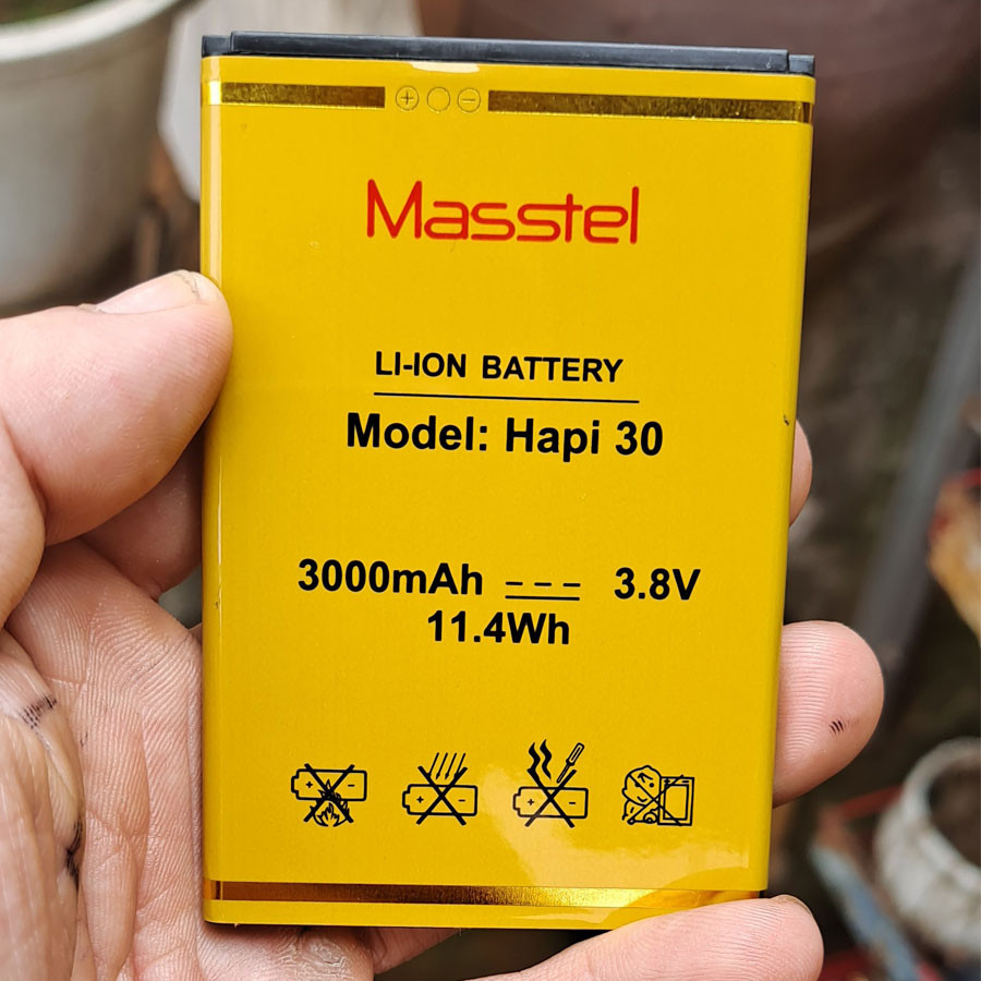 Pin hãng Mastel Hapi 30,  Dung lượng chuẩn 3000 mAh