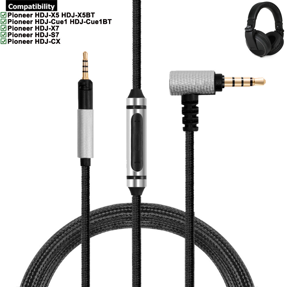 Dây nối dài cáp thay thế bện OFC cho tai nghe Pioneer DJ HDJ-X5 HDJ-X5BT HDJ-X7 HDJ-S7 HDJ-CX HDJ-Cu