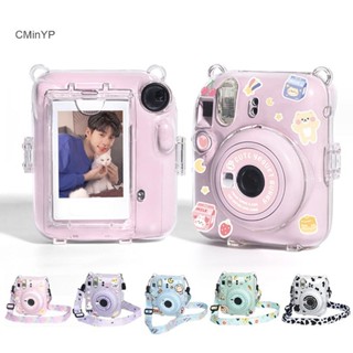 Cminyp Cho Fujifilm Instax Mini 12 Vỏ Máy Ảnh Trong Suốt Bảo Vệ Mang Theo Túi Có Dây Đeo Vai Túi Bảo Quản Vinh Quang