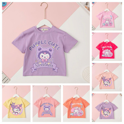 Áo phông mùa hè LITIBABY cotton bé gái hình Kuromi size từ 10 đến 16 tuổi