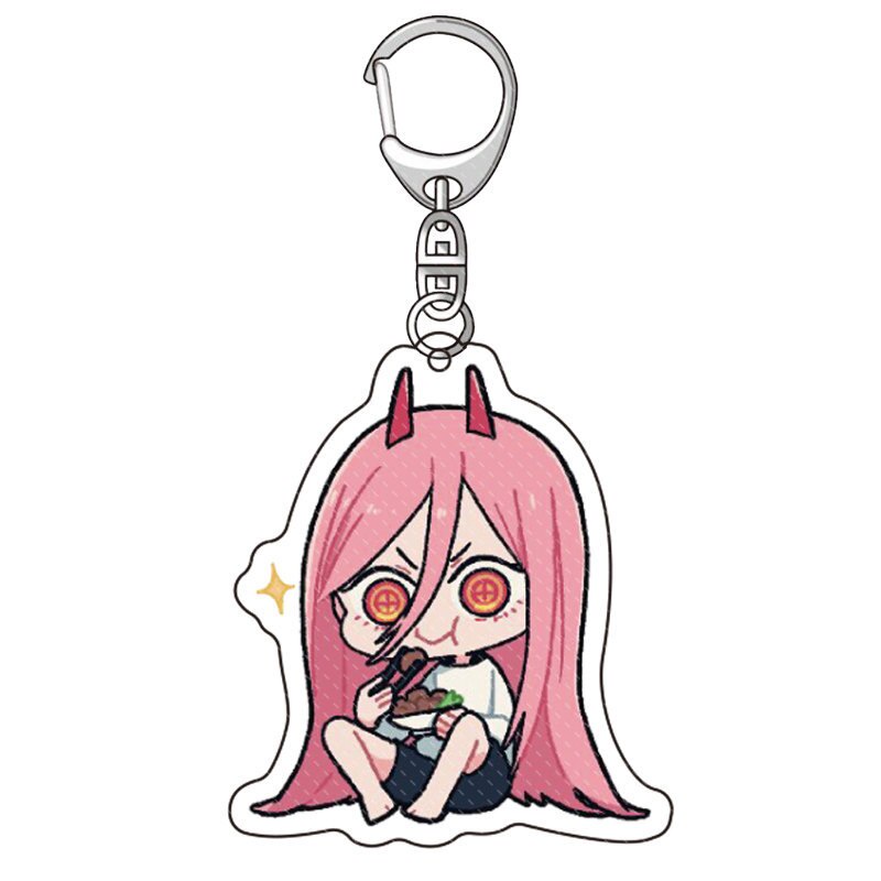 Móc khóa Anime Chainsaw Man Thợ Săn Quỷ nhựa Acrylic hai mặt, in hình các nhân vật dễ thương chibi cute