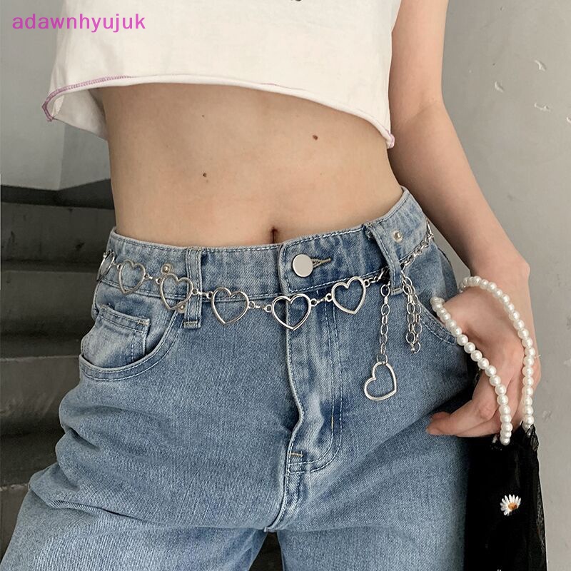 Thắt Lưng Dây Xích 100cm Hình Trái Tim Rỗng Phong Cách hip hop Cổ Điển Thời Trang Cho Nữ vn