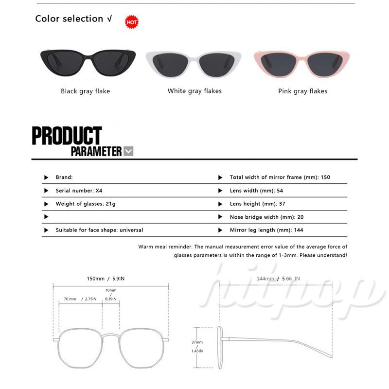 Kính Mát Mắt Mèo Phong Cách vintage Thời Trang Cho Nữ