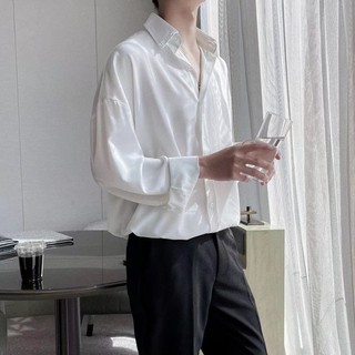 Áo Sơ Mi Dài Tay Màu Trơn Thời Trang Hàn Quốc Cho Nam size m-3xl