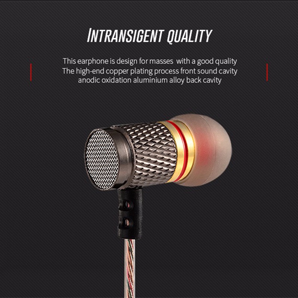 LUSHUO Tai Nghe Nhét Tai Kr Edr1 Edr2 Bằng Kim Loại Có Micro Tiện Dụng