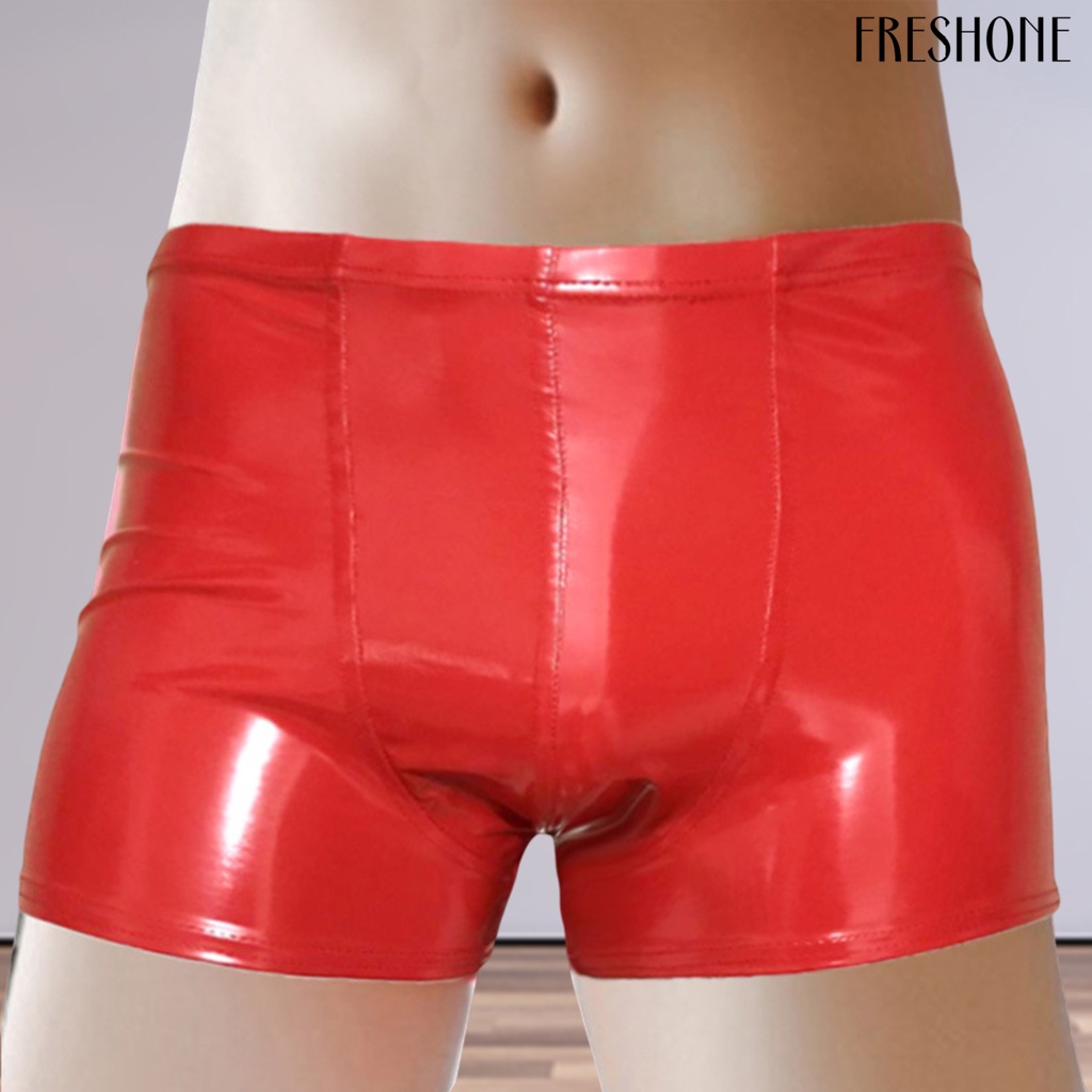 Quần Lót Giả Da Mỏng Co Giãn Màu Trơn Gợi Cảm Lưng Giữa Eo Mặc Hàng Ngày Cho Nam