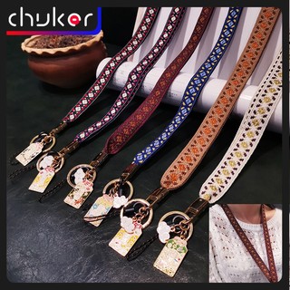 Dây Đeo Điện Thoại / Ví Đựng Thẻ id Bằng Vải Bện Phong Cách boho Cho Nữ