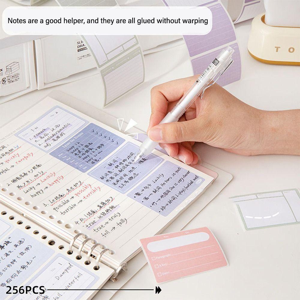 Hộp 256 Miếng Dán Ghi Chú Màu gradient Đơn Giản Sáng Tạo diy