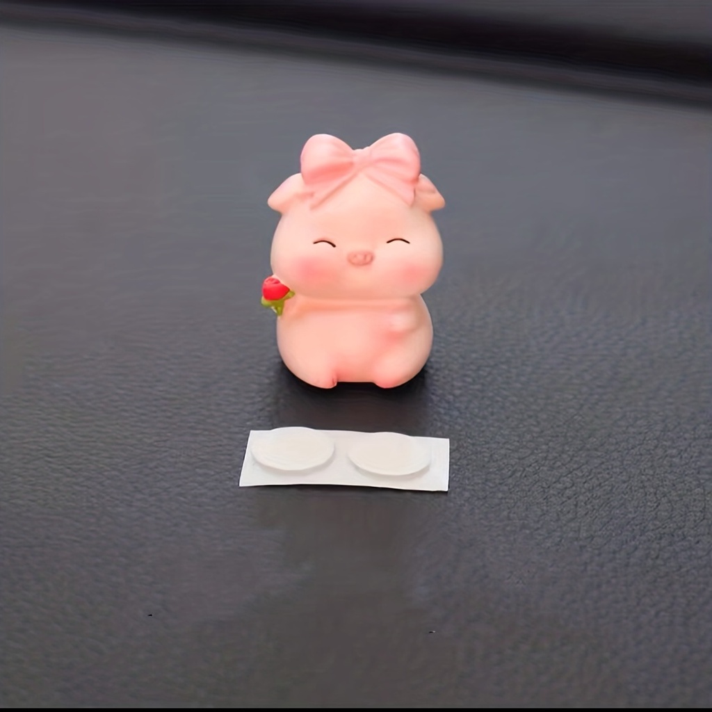 Set 4 Đồ trang trí Chú Heo mini Dễ Thương Dùng Để Trang Trí Màn Hình Máy Tính / Ô Tô