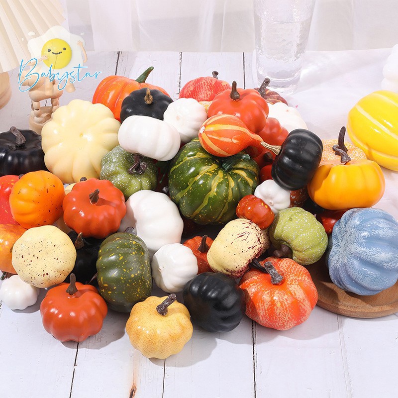 Trái Bí Ngô Giả mini Trang Trí halloween Mới