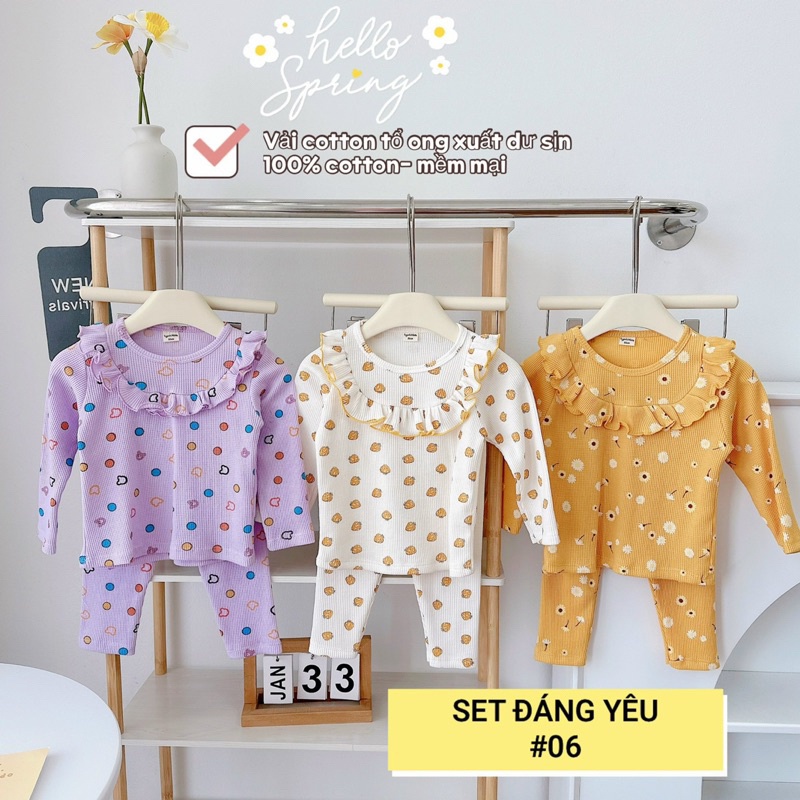 BỘ BÈO SIÊU XINH CHO BÉ, BỌ DÀI TAY THU ĐÔNG CHO BE GAI