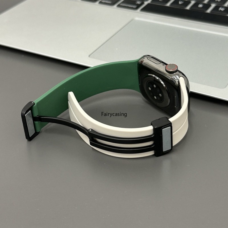 Dây Đeo Silicon Từ Tính Cho Đồng Hồ Thông Minh apple watch 44mm 45mm Ultra 2 49mm 40mm 41mm 42mm 38mm iwatch ultra series 9 7 8 se 6 5 3