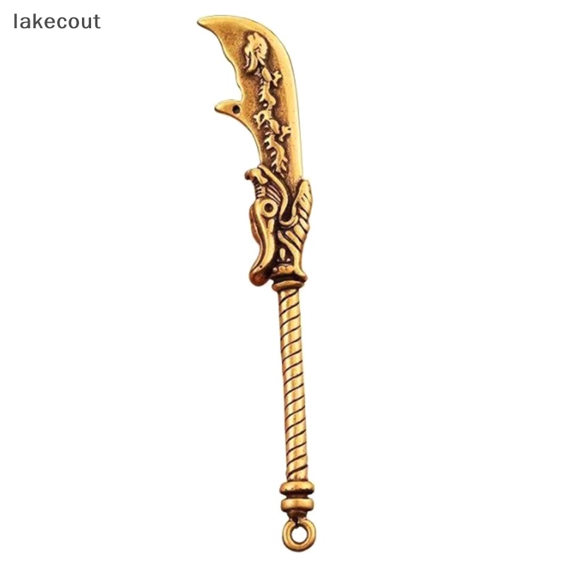Lat Móc Chìa Khóa Xe Hơi Đồ Chơi Mô Hình Vũ Khí guan gong Lưỡi Dài Bằng Đồng Thau Cổ Điển hye