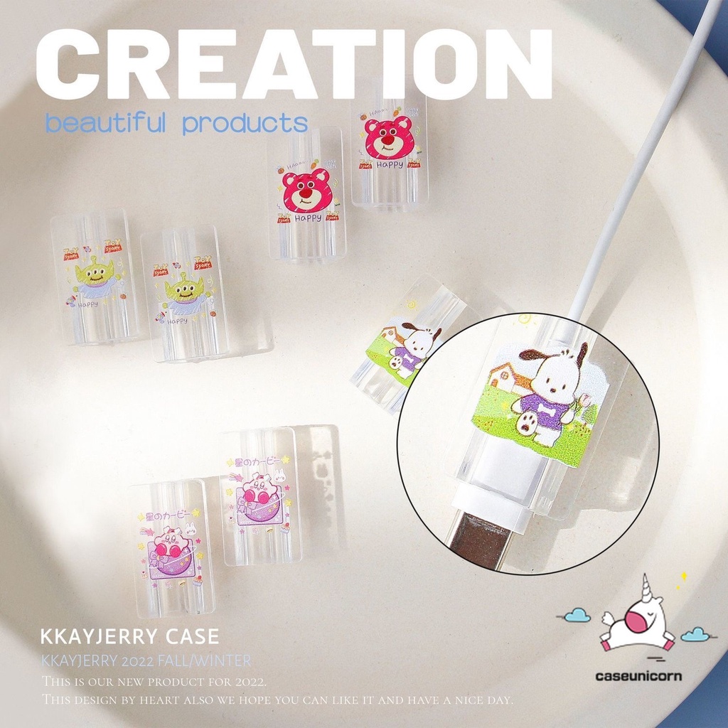 1 Món Đồ Chơi Hoạt Hình disney mickey kuromi kirby puppy lotso Dây Cáp Sạc Điện Thoại Di Động