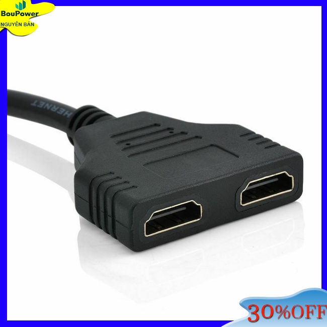 Boupower Dây Cáp Chuyển Đổi hdmi 1080p hdtv 1 input 2 Đầu Ra