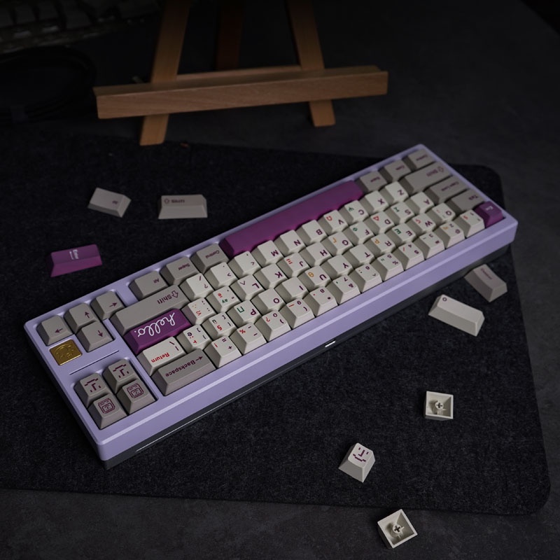 Bàn Phím 147 Phím Màu Tím Hy Lạp Phong Cách retro Dành Cho Game Thủ