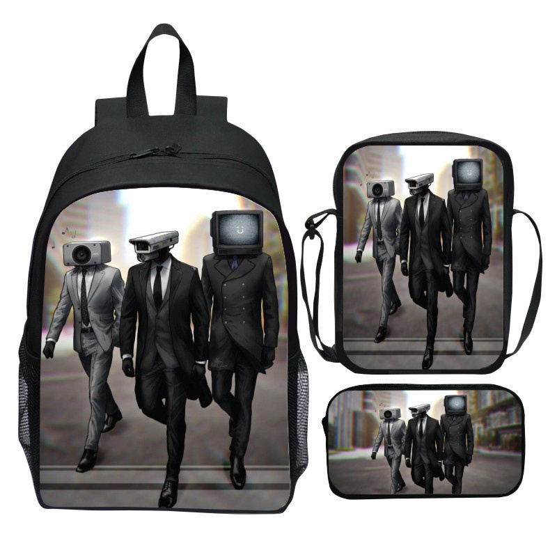 Ere1 Balo Đeo Chéo Vai Đa Năng Sức Chứa Lớn Hình toilet skibidi Cho Nữ Sinh