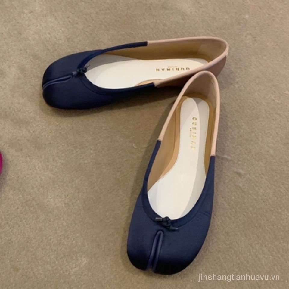 Giày Búp Bê satin Hở Ngón Màu Sắc Cà Chua Nhỏ Nhắn Hợp Thời Trang axige axige