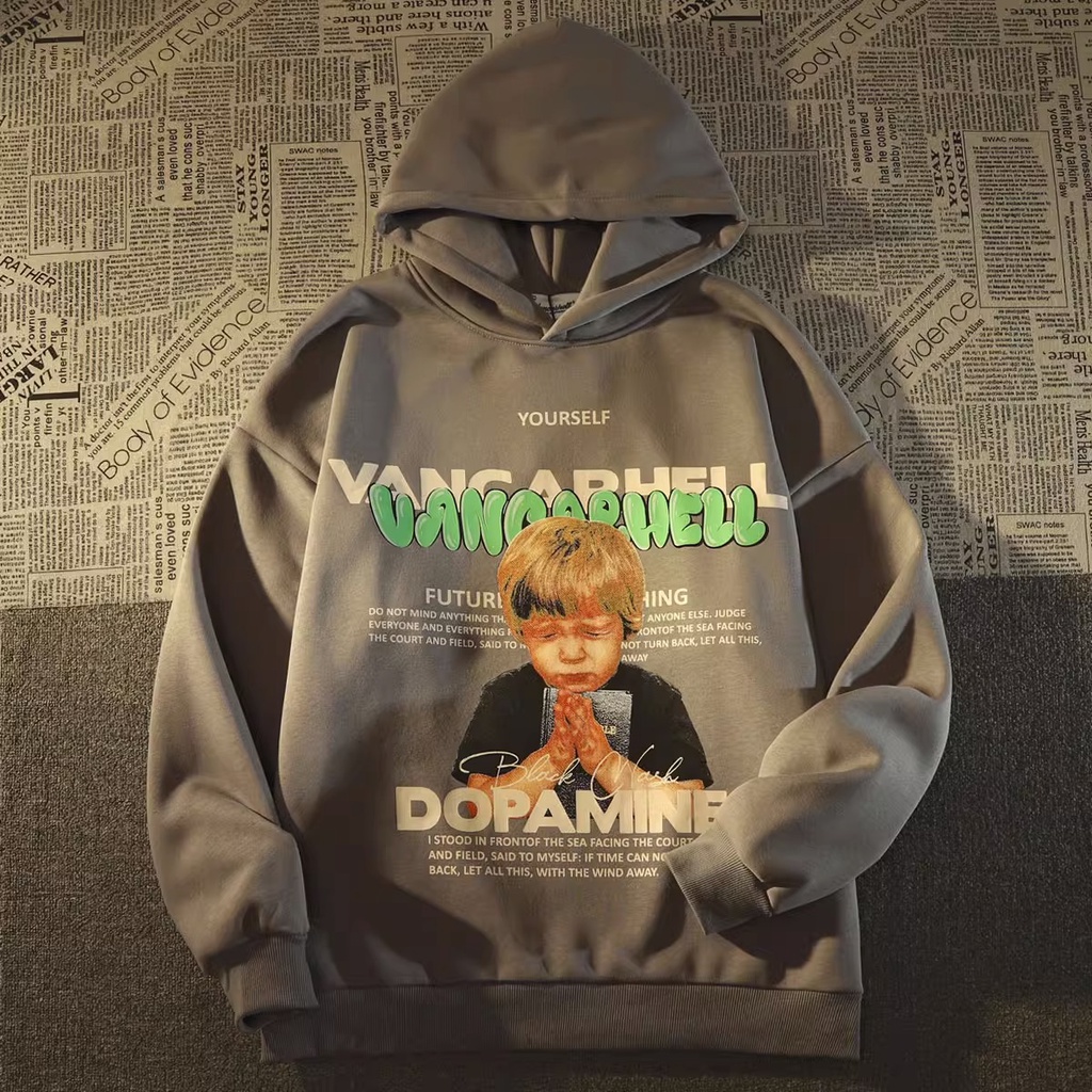 Áo hoodie Tay Dài Thời Trang Phong Cách retro Dành Cho Nam