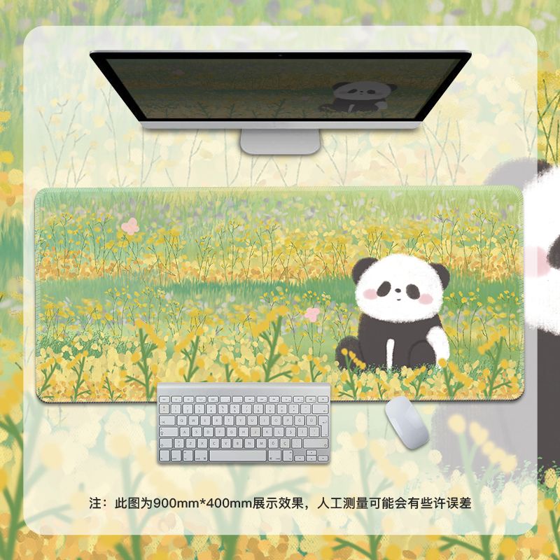 Dễ Thương Tấm Lót Chuột Và Bàn Phím Máy Tính Hình Gấu Trúc Chống Trượt