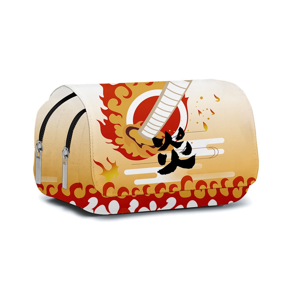 ⚡VẬN CHUYỂN NHANH CHÓNG⚡⚡ Túi đựng Bút Chì Anime Demon Slayer Kimetsu No Yaiba Sức Chứa Lớn Dây Kéo đôi Bằng Vải Canvas Hộp Bút Chì Ví Túi đựng Hộp đựng Văn Phòng