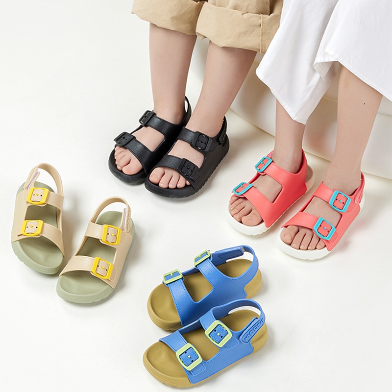 dép quai hậu trẻ em Cheerful Mario Xăng đan Đế Mềm Bện Dây Thời Trang Đi Biển giày sandal Cho Bé