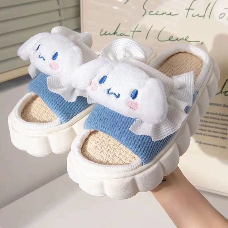 Sanrio Dép Đi Trong Nhà Đế Dày Mềm Mại Chống Trượt Họa Tiết Hoạt Hình Dễ Thương Cho Nữ