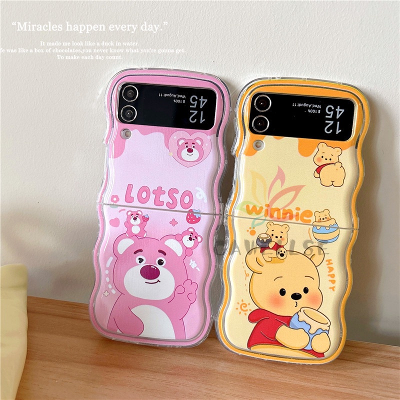 Bao Da Điện Thoại Viền tpu Dẻo Họa Tiết Hoạt Hình Dễ Thương Cho samsung galaxy z flip 5 samsung z flip 4 z flip 3 Ốp