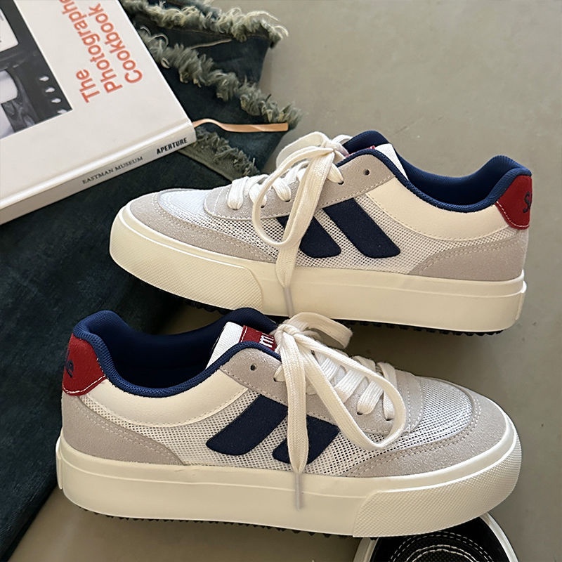 Giày Trượt Ván Vải canvas Phối Lưới Thoáng Khí Thời Trang Mùa Hè 2023 Mới Cho Nữ