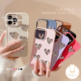 Sang Trọng Ốp Điện Thoại Silicon Mềm Chống Sốc Hình Trái Tim 3d Màu Trơn Cho iphone 11 13 14 12 pro max 7plus xr 8plus x xs max