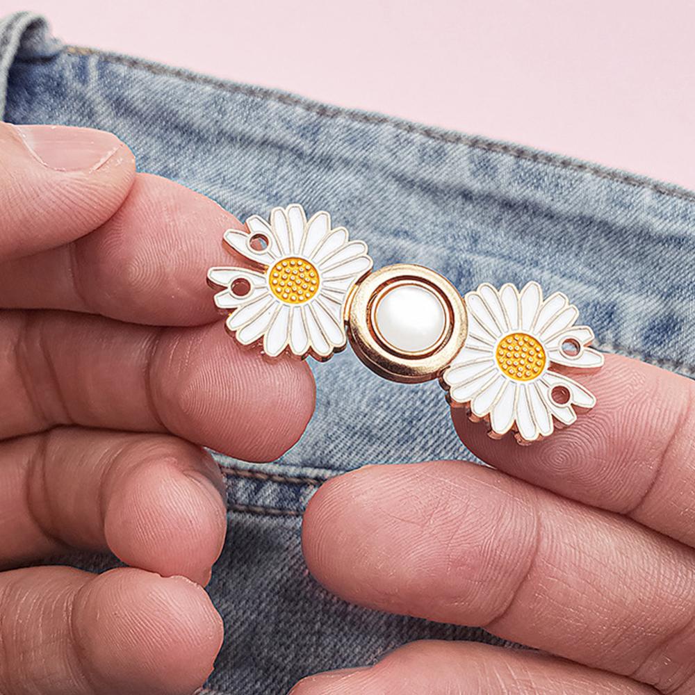 1 Cặp Nút Thắt Eo Bằng Kim Loại Có Thể Điều Chỉnh Phong Cách vintage Dành Cho Quần Áo a2f7