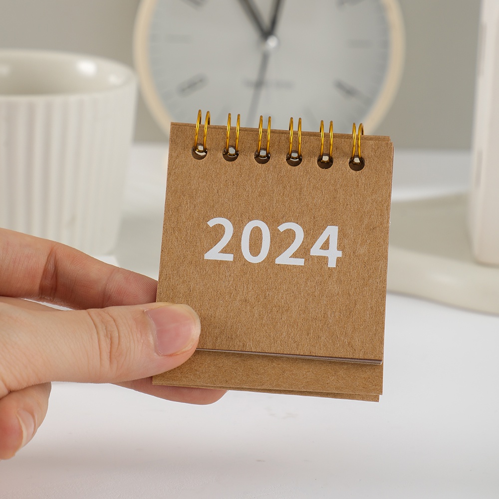 Imoda 1 Lịch 2024 mini Để Bàn Văn Phòng / Trường Học Kiểu Dáng Đơn Giản Sáng Tạo