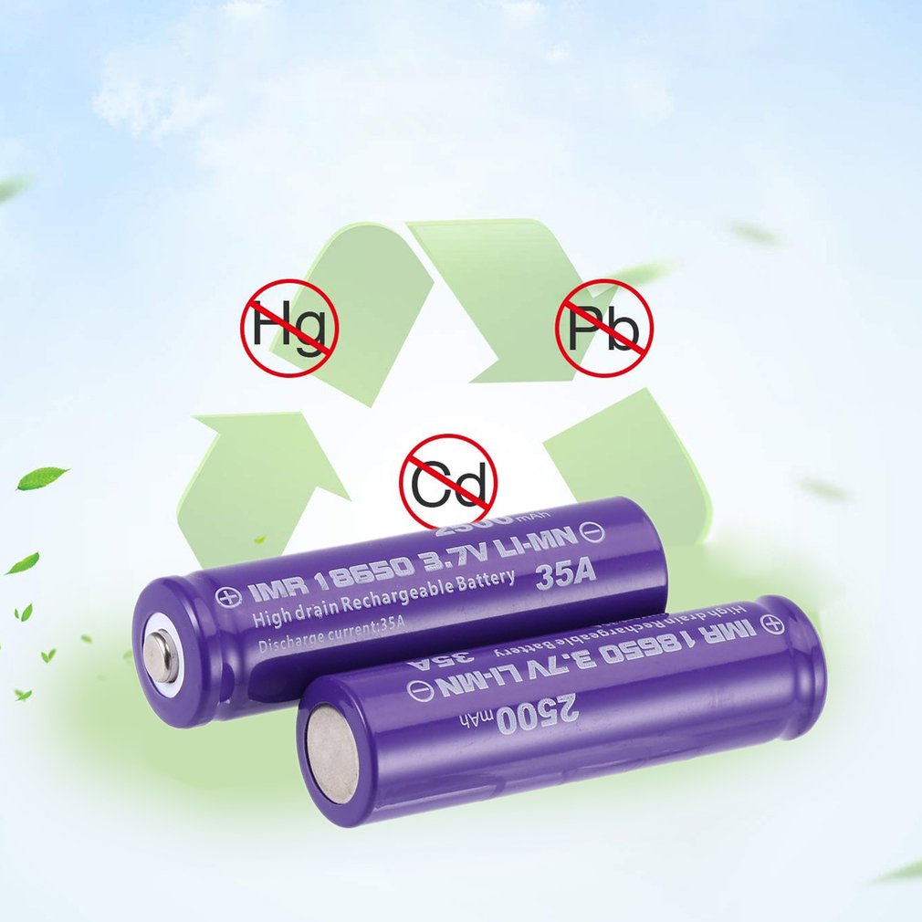 Battery Vtc6 3.7V 2500mAh Li-Ion Rechargeable 18650 C6 30A Batteries.