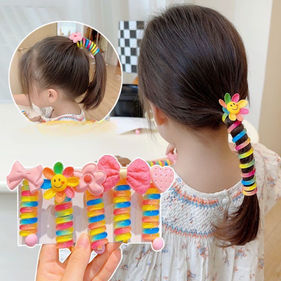 Dây Buộc Tóc Co Giãn Cao Hình Ngôi Sao Năm Cánh Đính Đá