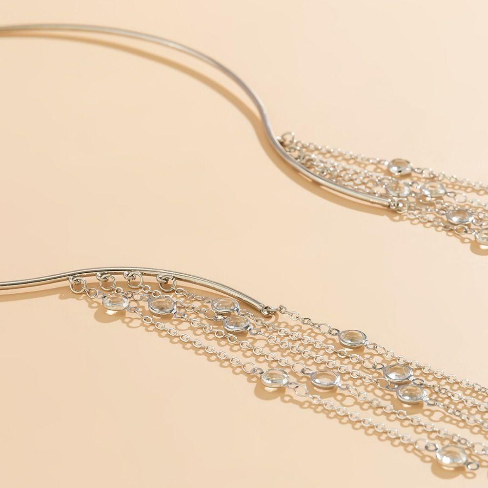 Keene Vòng Cổ choker Dáng Dài Tua Rua Đính Đá Pha Lê Phong Cách Gothic vintage Quyến Rũ Cho Nữ