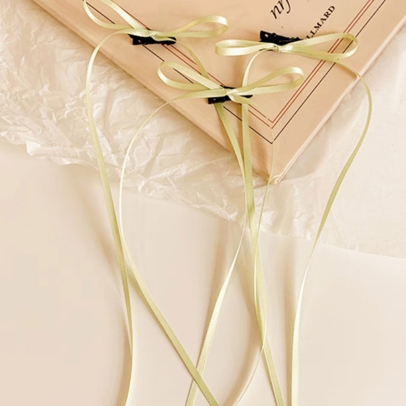 Ivy Kẹp Tóc Ruy Băng Mềm Mại Thời Trang Đáng Yêu Cho Nữ outf