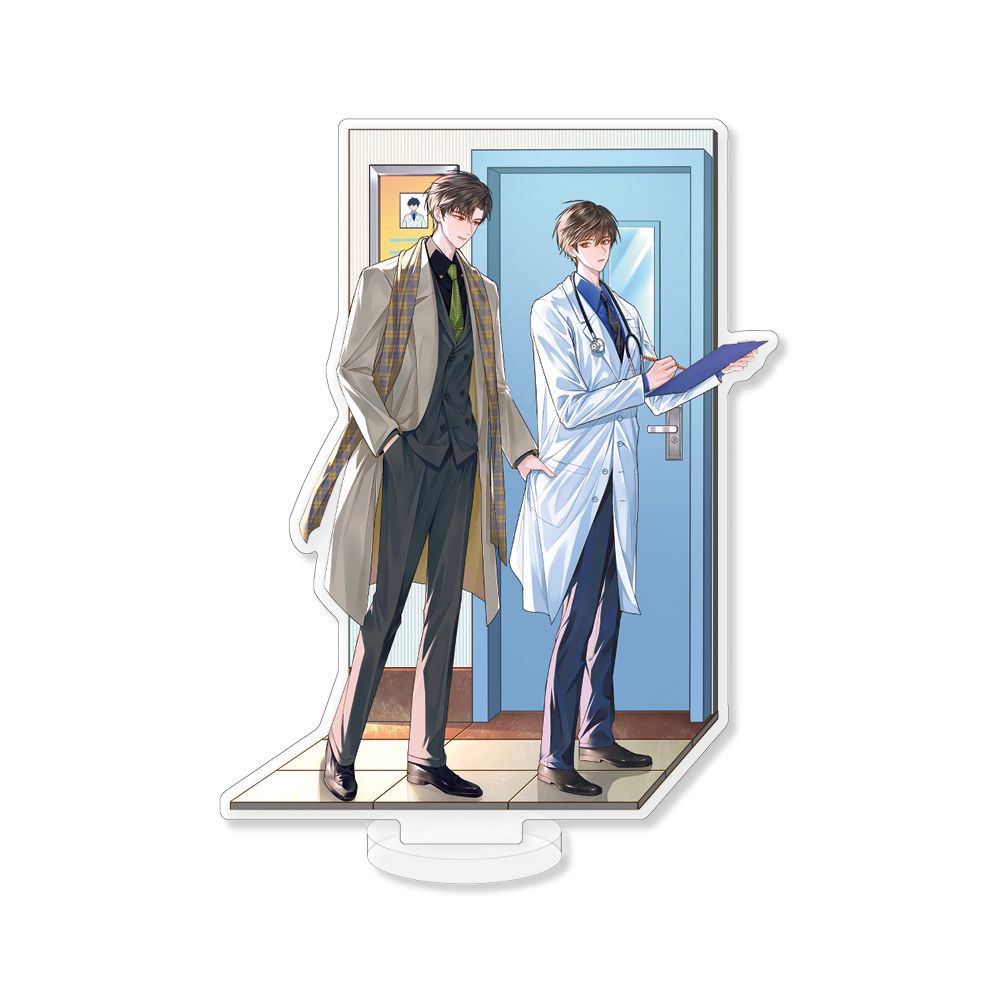 Mô hình Standee Ngụy Trang Học Tra Triêu Du Hạ Triều Tạ Du Manhua BL Trung decor góc học tập để bàn làm việc cao 15cm