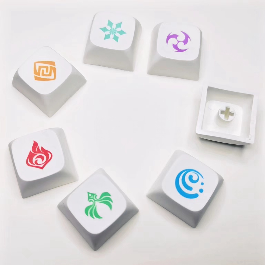 Set 7 Nắp Đậy Bàn Phím Cơ pbt xda genshin Chuyên Dụng