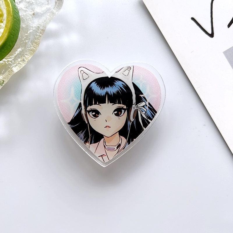 Giá Đỡ Điện Thoại Trong Suốt Hình Hoạt Hình Dễ Thương