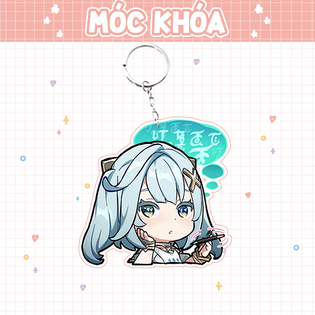 Móc khóa mô hình standee đứng để bàn Faruzan Genshin Impact Lada anime đáng yêu chibi trang trí quà tặng