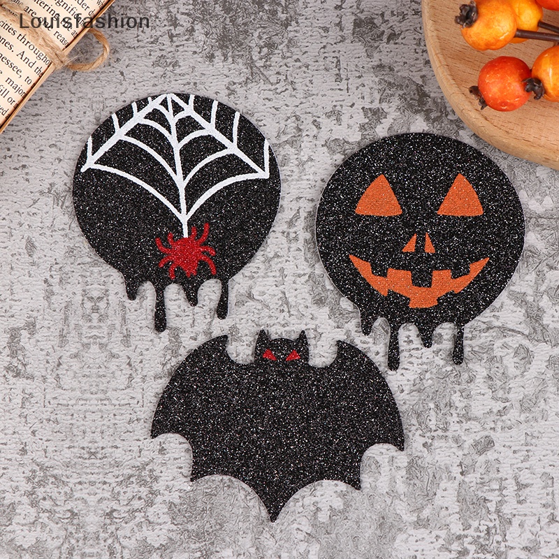 Louis Thời Trang 2 Cặp Miếng Dán Ngực Hình Nhện / Dơi / Bí Ngô Màu Đen Dùng Một Lần