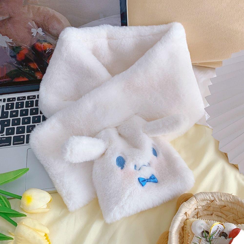 Khăn quàng cổ/ găng tay MKEB vải bông chống lạnh hở ngón họa tiết Cinnamoroll Kawaii hoạt hình