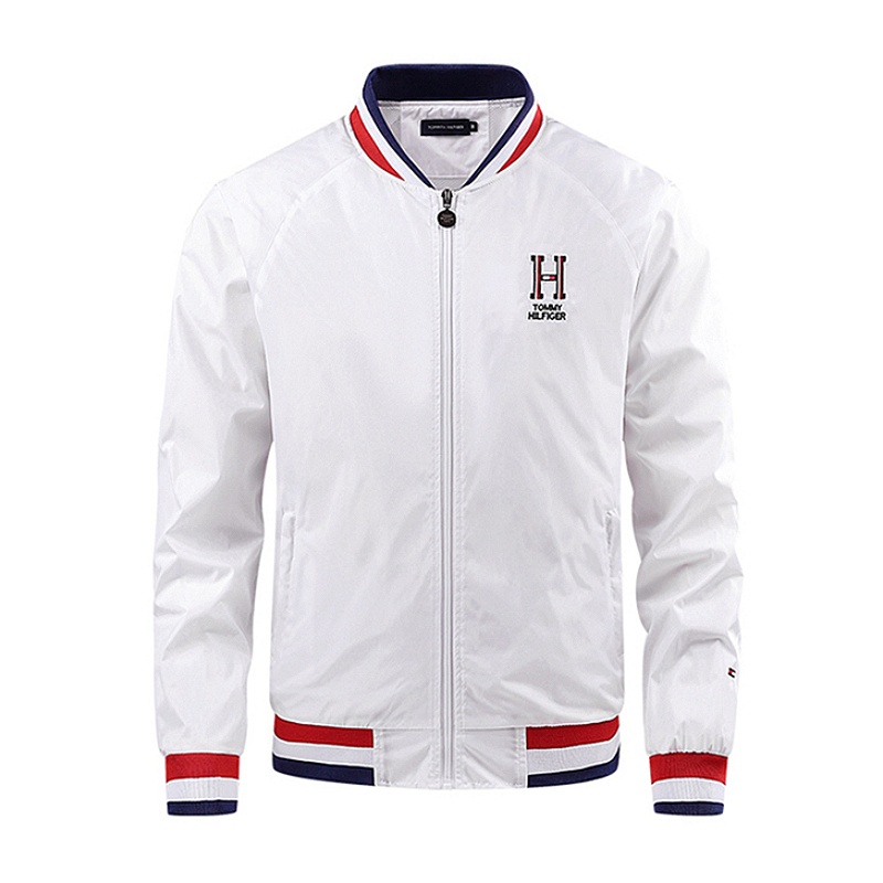 Tommy hilfiger Áo Khoác Cổ Đứng Chống Gió Thêu logo Phong Cách Doanh Nhân Cho Nam
