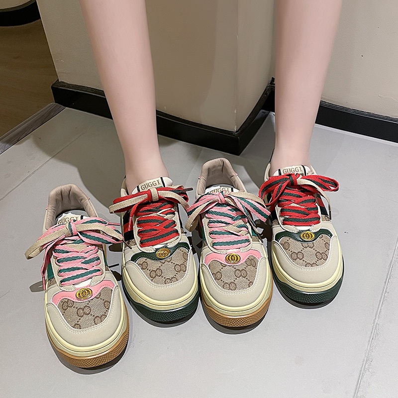 Giày Thể Thao Đế Bằng Phong Cách gucci Thời Trang Mùa Thu Cho Nữ