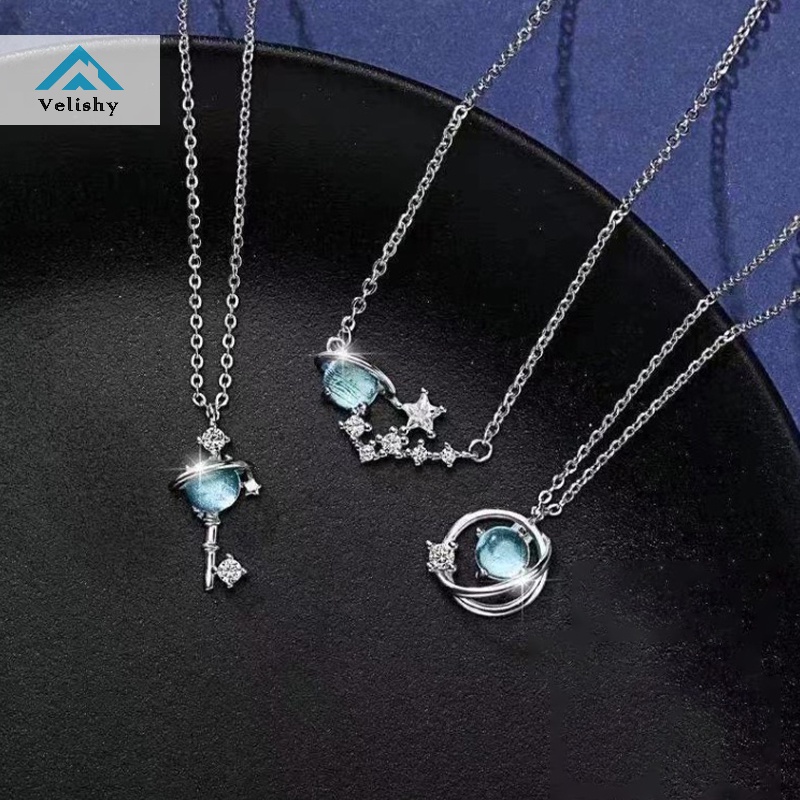 Velish Vòng cổ Mặt Hình Chìa Khóa Ngôi Sao / Chữ best friend Phong Cách Hàn Quốc Cho Nữ Sinh