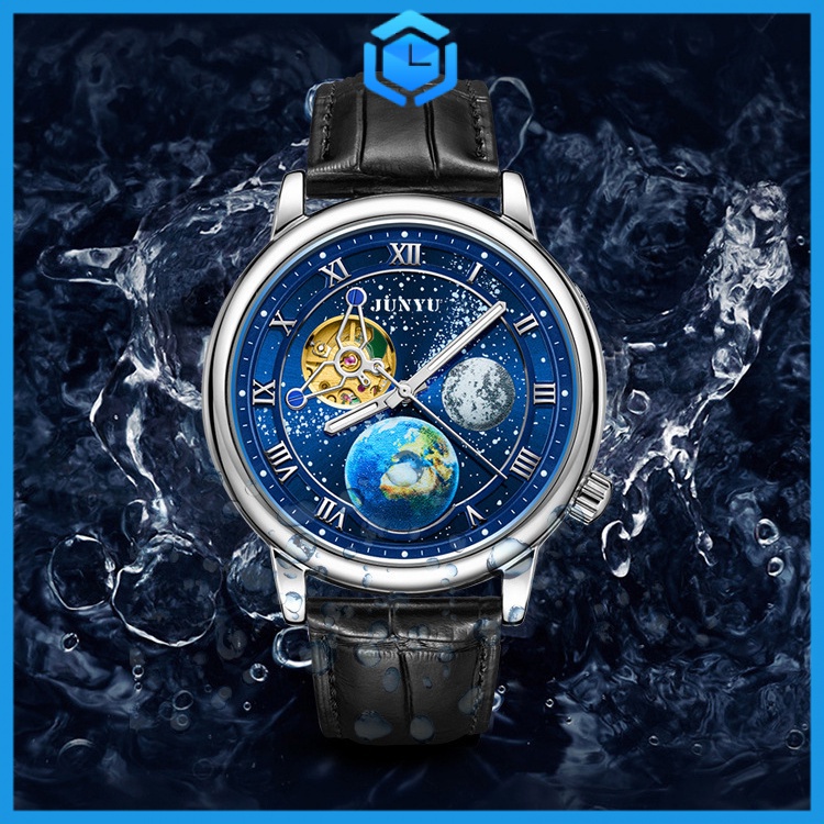 Automatic  đồng hồ cơ nam automatic Đồng Hồ Cơ Tự Động tourbillon 46mm Dây Da Cho Nam