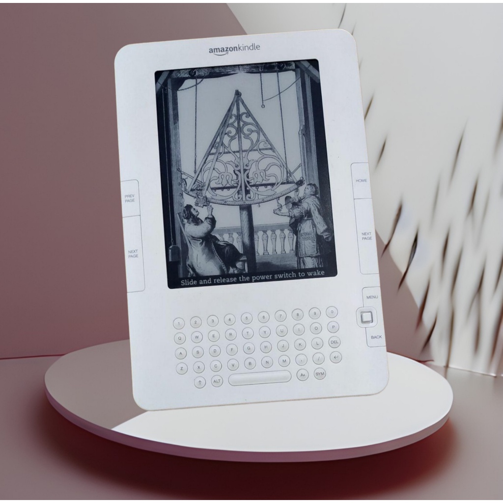 Máy Đọc Sách Phong Cách Classic Bàn Phím Kindle Keyboard 2, Màu Trắng