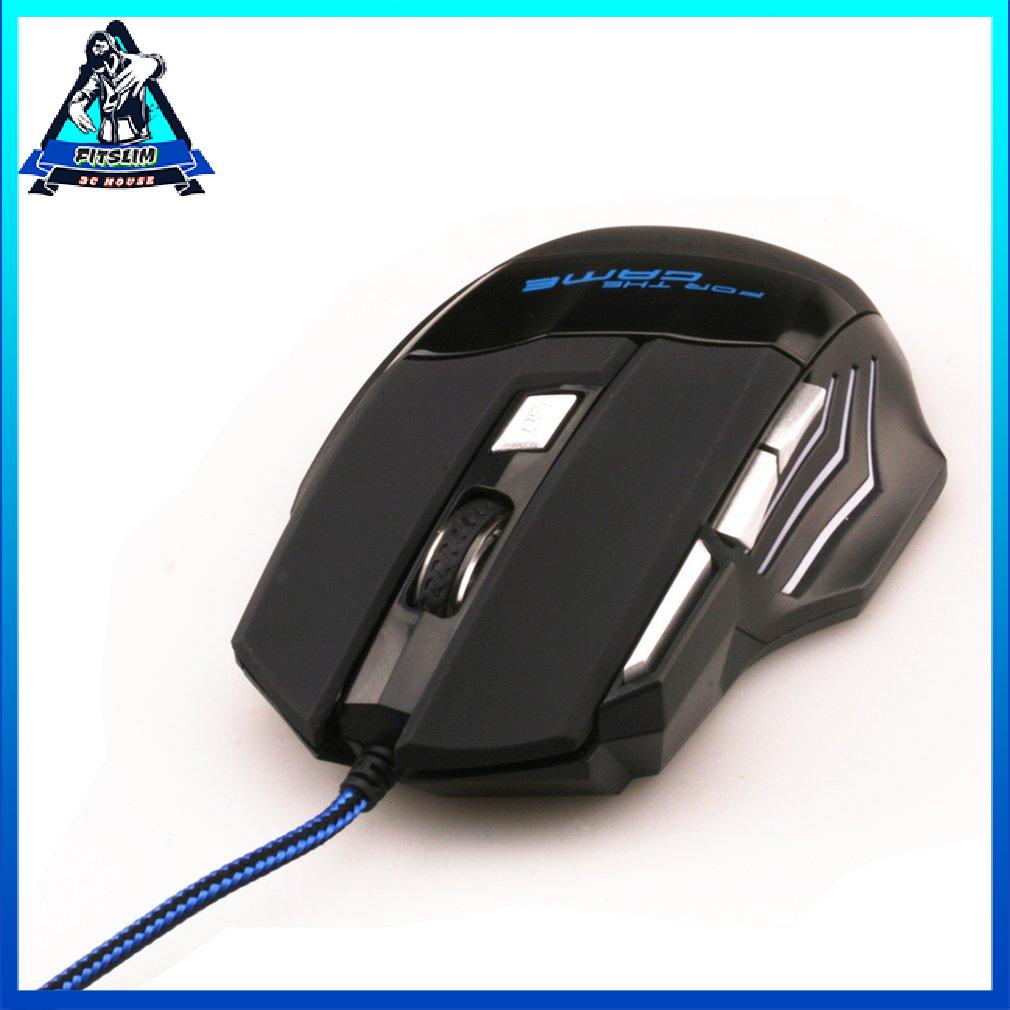Wire Gaming Mouse 7ons 2500Dpi Led Ergonomic Optical Usb Laptops Mouses