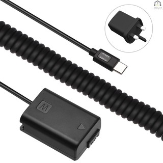 Andoer đầu nối pin loại c np-fw50 dc 20w cho a7s2 a7s a7 ii rrii a7m2 a6000 a6300 a65